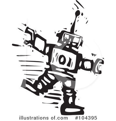 Royalty-Free (RF) Robot Clipart Illustration by xunantunich - Stock Sample #104395