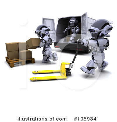 Royalty-Free (RF) Robot Clipart Illustration by KJ Pargeter - Stock Sample #1059341