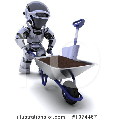 Royalty-Free (RF) Robot Clipart Illustration by KJ Pargeter - Stock Sample #1074467