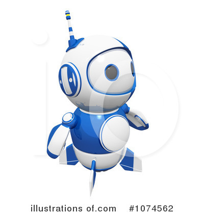Royalty-Free (RF) Robot Clipart Illustration by Leo Blanchette - Stock Sample #1074562