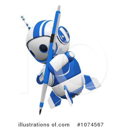 Royalty-Free (RF) Robot Clipart Illustration by Leo Blanchette - Stock Sample #1074567