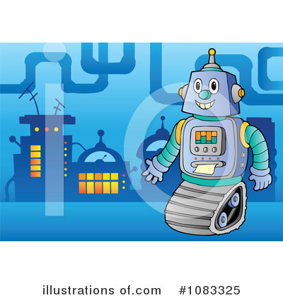 Royalty-Free (RF) Robot Clipart Illustration by visekart - Stock Sample #1083325