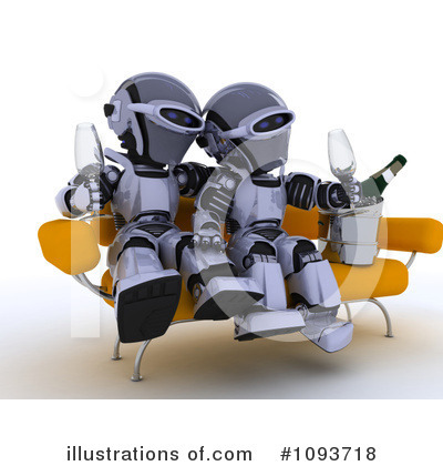 Royalty-Free (RF) Robot Clipart Illustration by KJ Pargeter - Stock Sample #1093718