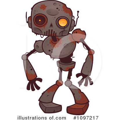 Royalty-Free (RF) Robot Clipart Illustration by John Schwegel - Stock Sample #1097217