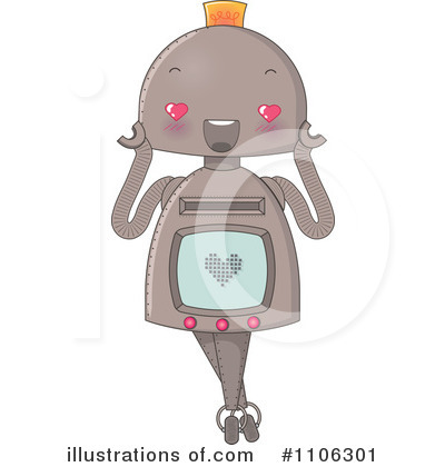 Royalty-Free (RF) Robot Clipart Illustration by Melisende Vector - Stock Sample #1106301