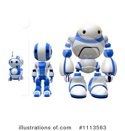 Robots Clipart #1113563 by Leo Blanchette