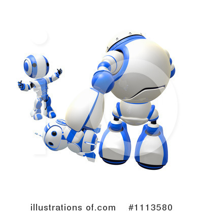 Robots Clipart #1113580 by Leo Blanchette