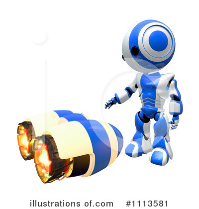Royalty-Free (RF) Robot Clipart Illustration by Leo Blanchette - Stock Sample #1113581