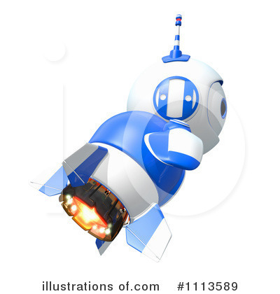 Royalty-Free (RF) Robot Clipart Illustration by Leo Blanchette - Stock Sample #1113589