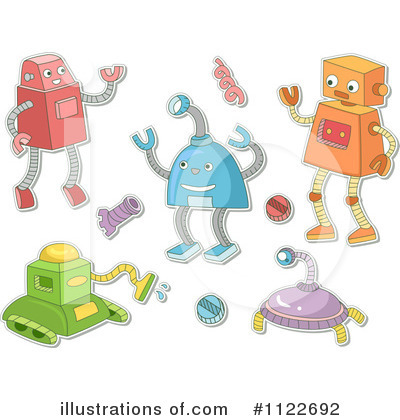 Robots Clipart #1122692 by BNP Design Studio