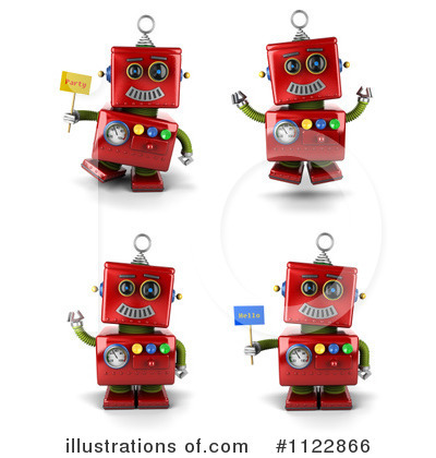 Royalty-Free (RF) Robot Clipart Illustration by stockillustrations - Stock Sample #1122866