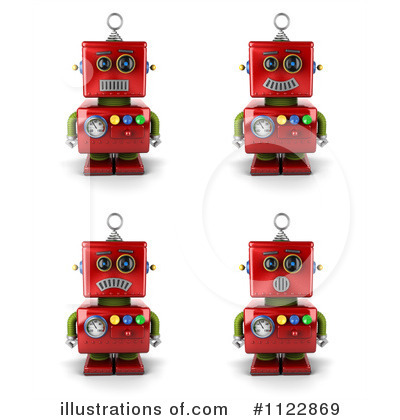 Royalty-Free (RF) Robot Clipart Illustration by stockillustrations - Stock Sample #1122869