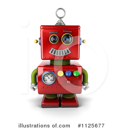 Royalty-Free (RF) Robot Clipart Illustration by stockillustrations - Stock Sample #1125677