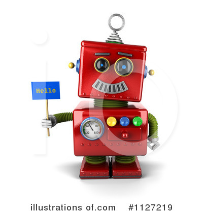 Royalty-Free (RF) Robot Clipart Illustration by stockillustrations - Stock Sample #1127219