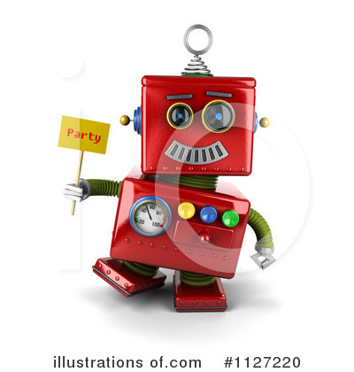 Royalty-Free (RF) Robot Clipart Illustration by stockillustrations - Stock Sample #1127220