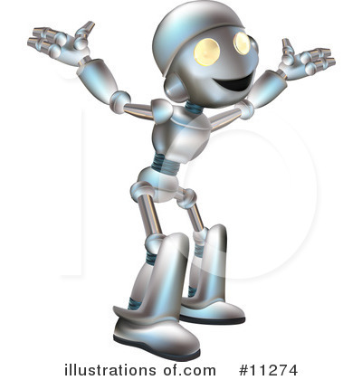 Robots Clipart #11274 by AtStockIllustration