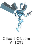 Robot Clipart #11293 by AtStockIllustration
