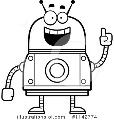 Royalty-Free (RF) Robot Clipart Illustration by Cory Thoman - Stock Sample #1142774