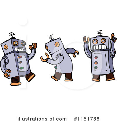 Royalty-Free (RF) Robot Clipart Illustration by lineartestpilot - Stock Sample #1151788