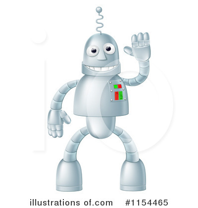 Royalty-Free (RF) Robot Clipart Illustration by AtStockIllustration - Stock Sample #1154465
