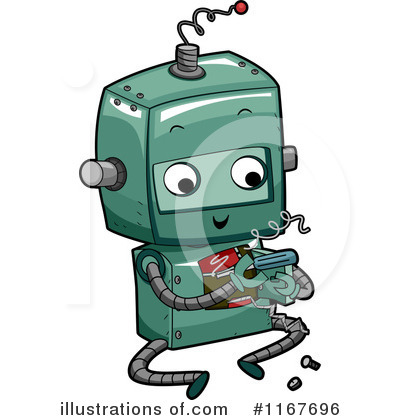 Royalty-Free (RF) Robot Clipart Illustration by BNP Design Studio - Stock Sample #1167696