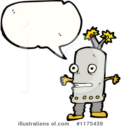 Royalty-Free (RF) Robot Clipart Illustration by lineartestpilot - Stock Sample #1175439