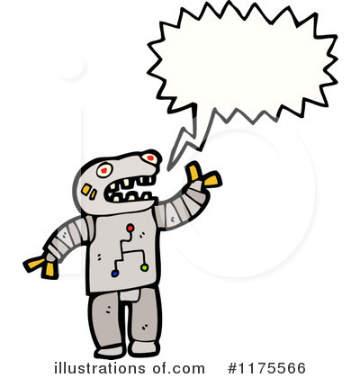 Royalty-Free (RF) Robot Clipart Illustration by lineartestpilot - Stock Sample #1175566