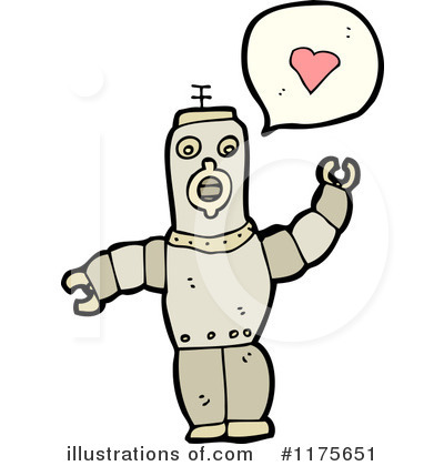 Royalty-Free (RF) Robot Clipart Illustration by lineartestpilot - Stock Sample #1175651
