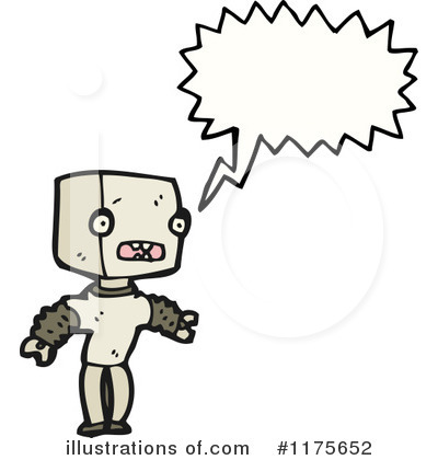 Royalty-Free (RF) Robot Clipart Illustration by lineartestpilot - Stock Sample #1175652
