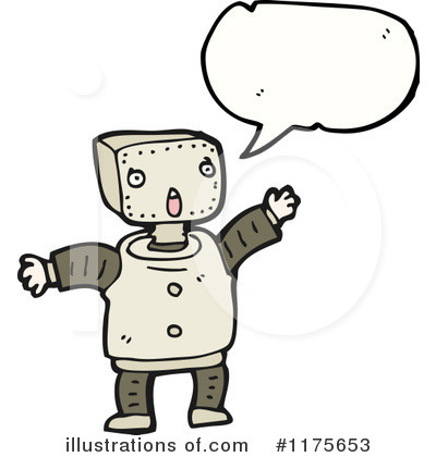 Royalty-Free (RF) Robot Clipart Illustration by lineartestpilot - Stock Sample #1175653