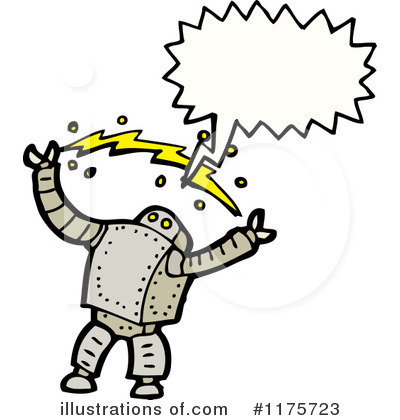 Royalty-Free (RF) Robot Clipart Illustration by lineartestpilot - Stock Sample #1175723
