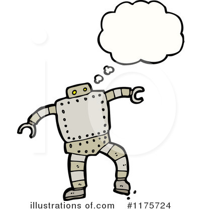 Royalty-Free (RF) Robot Clipart Illustration by lineartestpilot - Stock Sample #1175724