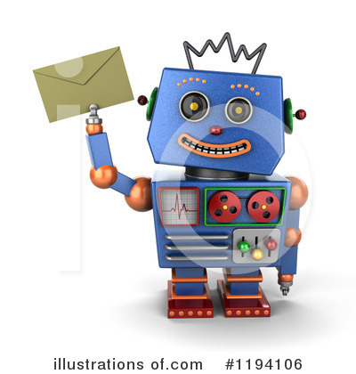 Royalty-Free (RF) Robot Clipart Illustration by stockillustrations - Stock Sample #1194106