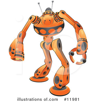 Royalty-Free (RF) Robot Clipart Illustration by Leo Blanchette - Stock Sample #11981