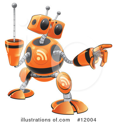 Royalty-Free (RF) Robot Clipart Illustration by Leo Blanchette - Stock Sample #12004