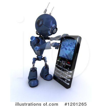 Cell Phone Clipart #1201265 by KJ Pargeter