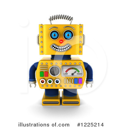 Royalty-Free (RF) Robot Clipart Illustration by stockillustrations - Stock Sample #1225214