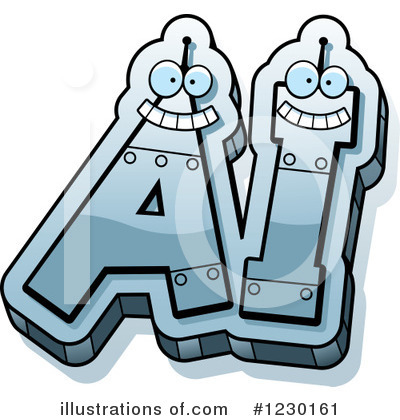 Robot Word Clipart #1230161 by Cory Thoman
