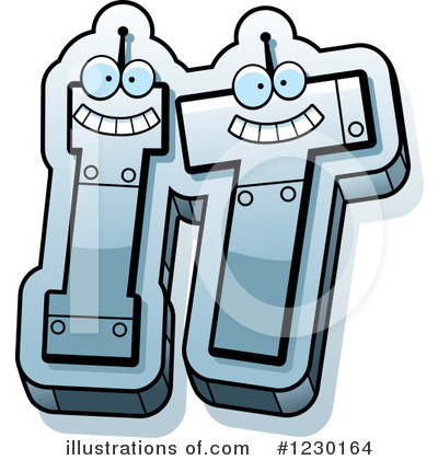 Robot Word Clipart #1230164 by Cory Thoman