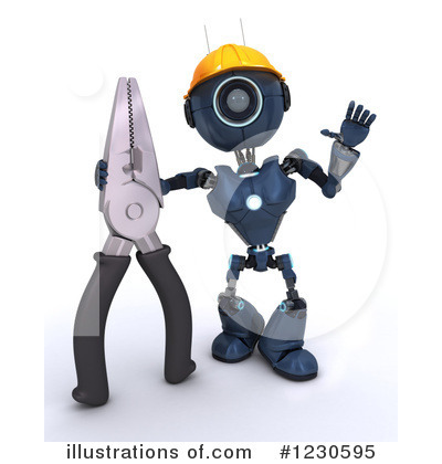Royalty-Free (RF) Robot Clipart Illustration by KJ Pargeter - Stock Sample #1230595