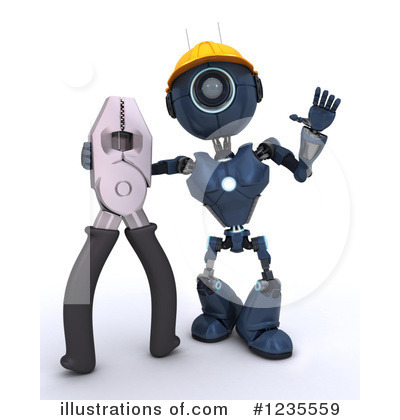 Royalty-Free (RF) Robot Clipart Illustration by KJ Pargeter - Stock Sample #1235559