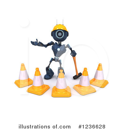 Royalty-Free (RF) Robot Clipart Illustration by KJ Pargeter - Stock Sample #1236628