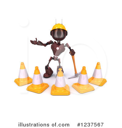 Royalty-Free (RF) Robot Clipart Illustration by KJ Pargeter - Stock Sample #1237567