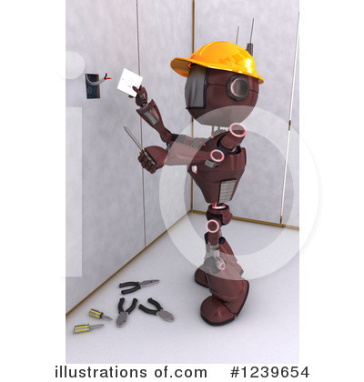 Royalty-Free (RF) Robot Clipart Illustration by KJ Pargeter - Stock Sample #1239654