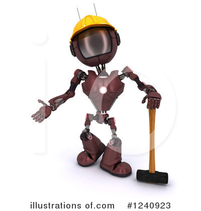 Royalty-Free (RF) Robot Clipart Illustration by KJ Pargeter - Stock Sample #1240923