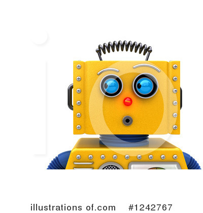 Royalty-Free (RF) Robot Clipart Illustration by stockillustrations - Stock Sample #1242767