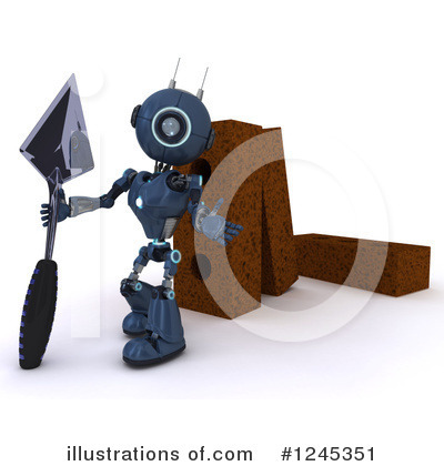 Royalty-Free (RF) Robot Clipart Illustration by KJ Pargeter - Stock Sample #1245351