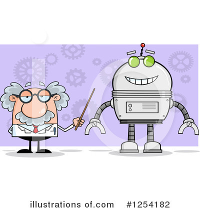 Royalty-Free (RF) Robot Clipart Illustration by Hit Toon - Stock Sample #1254182