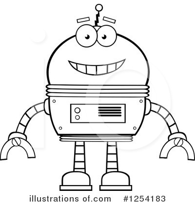 Royalty-Free (RF) Robot Clipart Illustration by Hit Toon - Stock Sample #1254183
