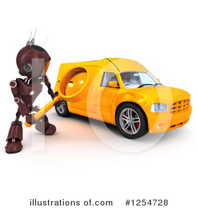 Royalty-Free (RF) Robot Clipart Illustration by KJ Pargeter - Stock Sample #1254728